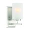 Designers Fountain Carmine 4.5in 1-Light Brushed Nickel Modern Indoor Wall Sconce with Etched Glass Shade D239M-1B-BN - alternate 1